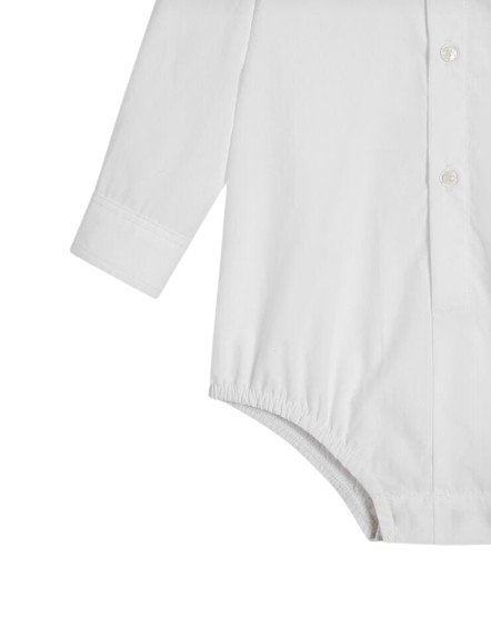 Camicia a body per neonato Dolce & Gabbana Kids bianca con colletto classico L11O82 G7P1Z W0800 DOLCE & GABBANA KIDS 