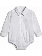 Camicia a body per neonato Dolce & Gabbana Kids bianca con colletto classico L11O82 G7P1Z W0800 DOLCE & GABBANA KIDS 