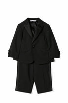 Completo elegante per neonato Dolce & Gabbana nero modello con risvolto L11U49 FUBBG N0000 DOLCE & GABBANA KIDS 