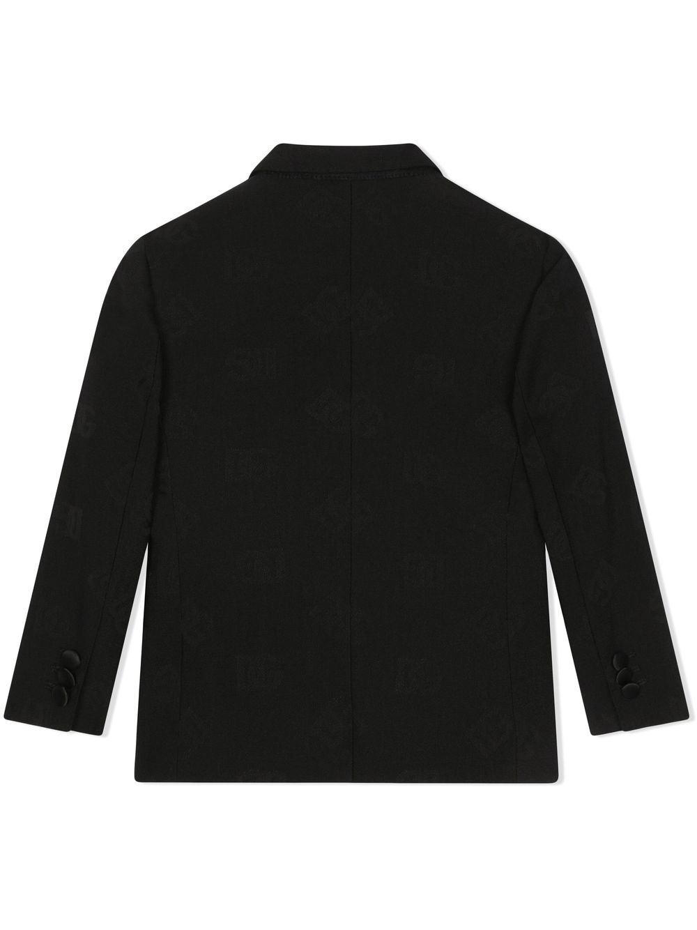 Blazer monopetto per bambino Dolce & Gabbana Kids nero con effetto jacquard L41J70 FJBAK N0000 DOLCE & GABBANA KIDS 