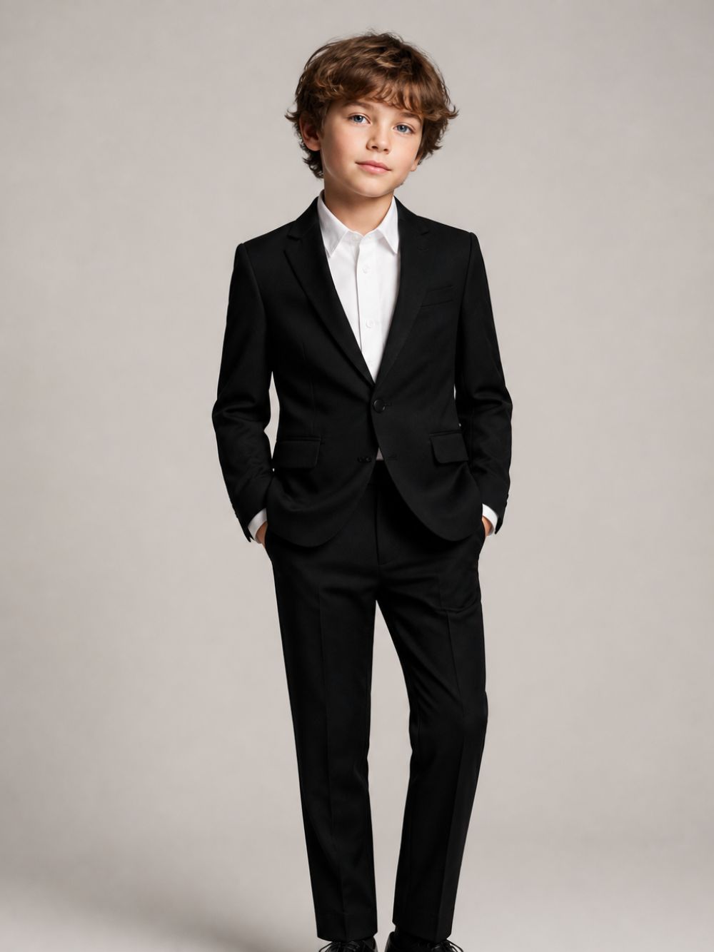 Pantaloni per bambino Dolce & Gabbana Kids nero con logo DG jacquard L44P04 FJBAK N0000 DOLCE & GABBANA KIDS 