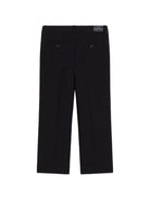 Pantaloni per bambino Dolce & Gabbana Kids neri con logo sul davanti L45P35 HU2CD S8280 DOLCE & GABBANA KIDS 