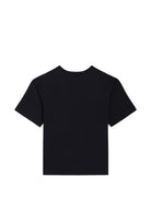 T-shirt per bambino Dolce & Gabbana Kids nera con logo sul davanti L4JTHV G7P8B B6712 DOLCE & GABBANA KIDS 