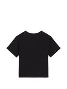 Maglia per bambino Dolce & Gabbana Kids blu con stampa grafica logo L4JTHV G7QNF B0665 DOLCE & GABBANA KIDS 