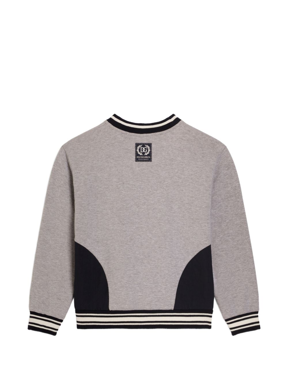 Felpa per bambino Dolce & Gabbana Kids grigia con inserti colorati L4JWNU G7P6H S9000 DOLCE & GABBANA KIDS 