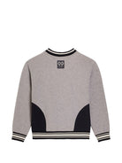 Felpa per bambino Dolce & Gabbana Kids grigia con inserti colorati L4JWNU G7P6H S9000 DOLCE & GABBANA KIDS 