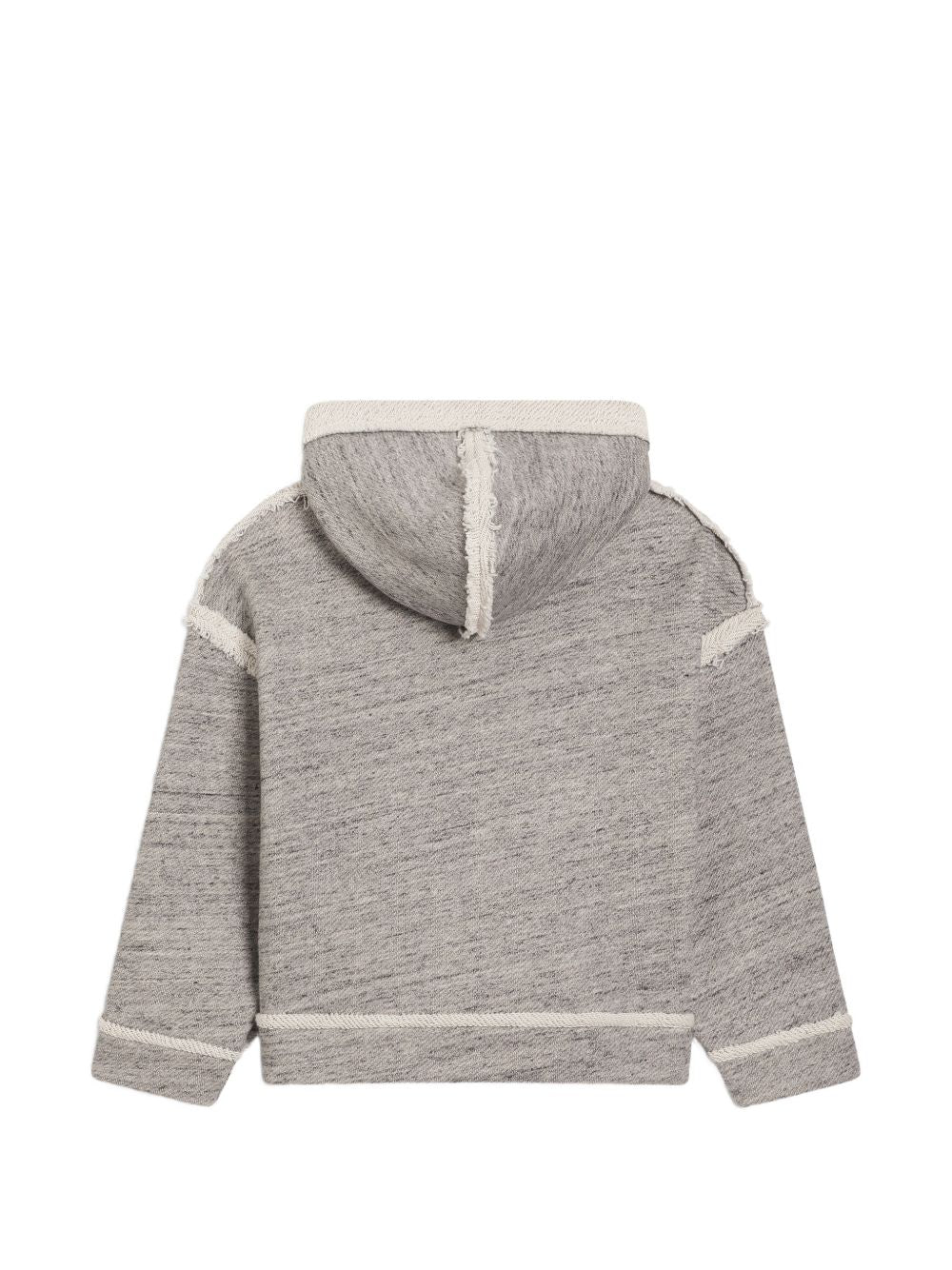 Felpa per bambino Dolce & Gabbana Kids grigia con effetto sfilato L4JWOC HU7Y4 S8298 DOLCE & GABBANA KIDS 