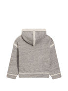 Felpa per bambino Dolce & Gabbana Kids grigia con effetto sfilato L4JWOC HU7Y4 S8298 DOLCE & GABBANA KIDS 
