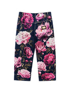 Jeans per bambina Dolce & Gabbana Kids in denim con stampa peonie L53P49 LDE22 S9000 DOLCE & GABBANA KIDS 