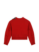Felpa per bambina Dolce & Gabbana Kids rossa con dettagli applicazione fiocchi sul davanti L5JWBS G7P6W R2254 DOLCE & GABBANA KIDS 