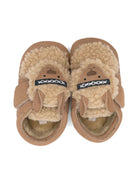 Scarpe da culla per neonati Donsje beige con applicazioni in pelle di pecora 1042101 NL127 DONSJE KIDS 
