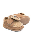Scarpe da culla per neonati Donsje beige con applicazioni in pelle di pecora 1042101 NL127 DONSJE KIDS 