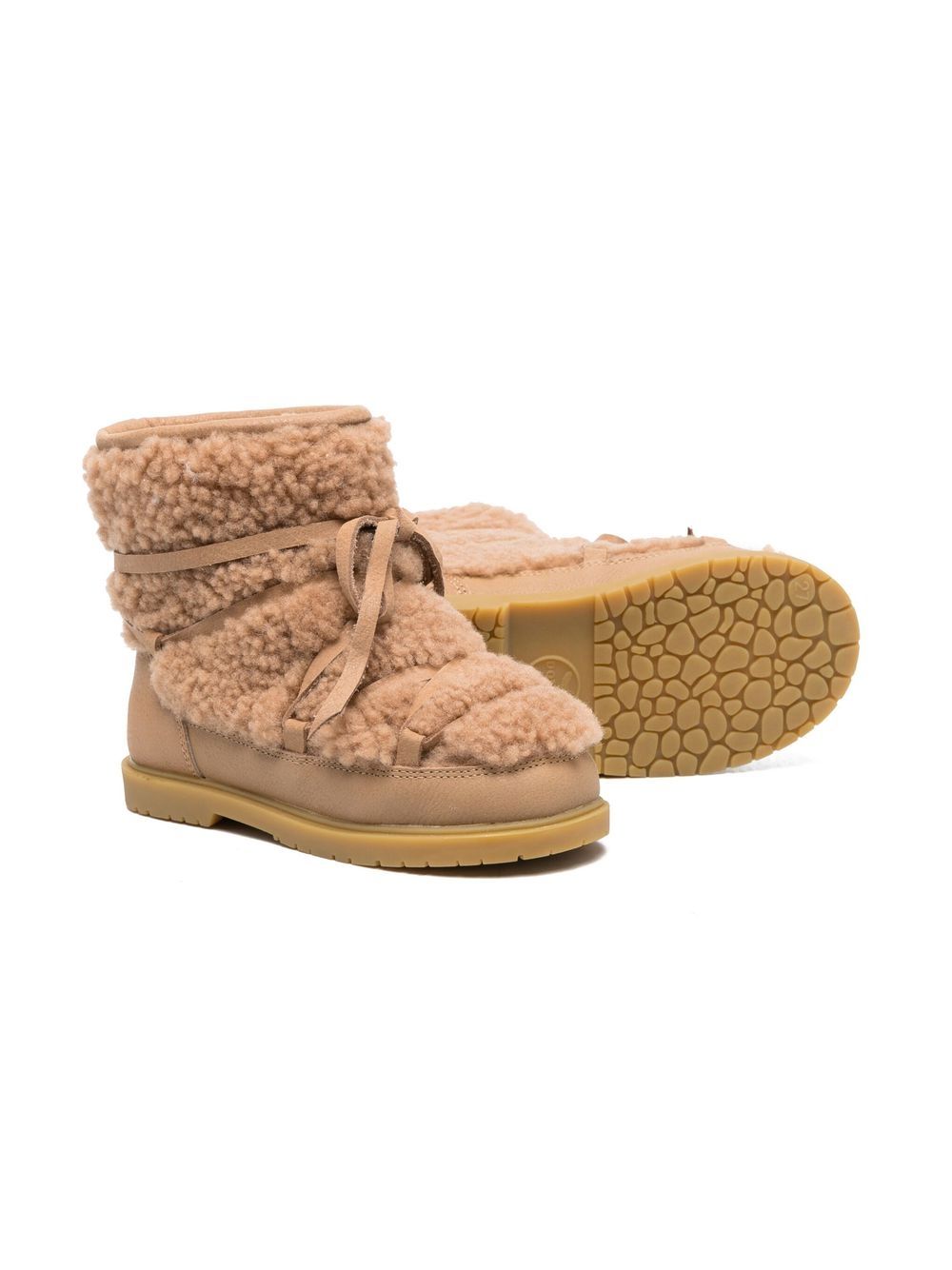 Stivali per bambini Donsje Kids beige con fodera in shearling 2017800 CS002 DONSJE KIDS 