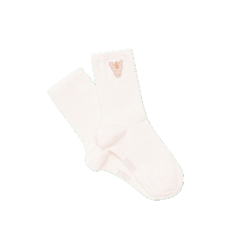 Calzini per bambina Donsje Kids bianchi con ricamo unicorno 3014506 00001 DONSJE KIDS 