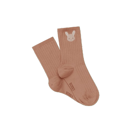 Calzini per bambini Donsje Kids rosa con ricamo coniglietto 3014507 00036 DONSJE KIDS 