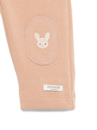 Pantaloni per neonati Donsje Kids beige con ricamo coniglietti 3040703 00035 DONSJE KIDS 