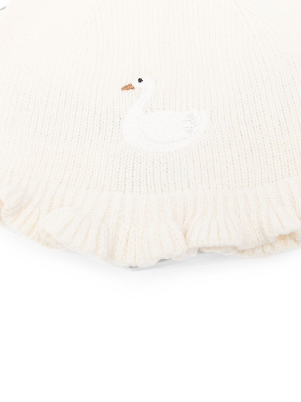 Cappello per neonata Donsje Kids bianco con ricamo a forma di cigno 3054901 00001 DONSJE KIDS 