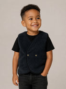 Gilet per bambino Donsje Kids blu con trama effetto pile 4044300 00027 DONSJE KIDS 
