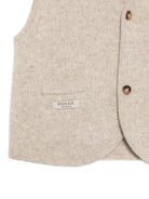Gilet in maglia per neonati Donsje beige con scollo a V 4101400NB 00182 DONSJE KIDS 