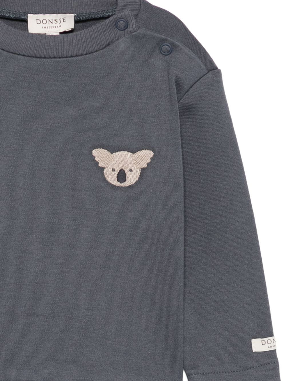T-shirt per neonati Donsje grigia con ricamo Koala 4101902NB 00027 DONSJE KIDS 