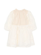 Abito per neonata Donsje Kids bianco con ricami floreali 4121400NB S0037 DONSJE KIDS 