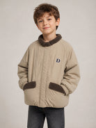Bomber Oscor per bambino Donsje Kids verde con applicazione con logo sul petto 4121600 00016 DONSJE KIDS 