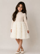 Abito per bambina Donsje Kids bianco con gonna a balze 4122200 00009 DONSJE KIDS 