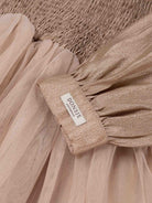 Abito Janice per bambina Donsje Kids marrone con gonna in tulle 4125600 00067 DONSJE KIDS 