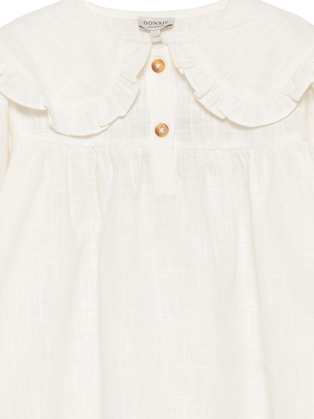 Blusa per bambina Donsje Kids bianco con colletto con ruches 4129200 00002 DONSJE KIDS 