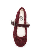 Ballerine per bambina Douuod Kids bordeaux in lana BALL608 VINACCIA DOUUOD KIDS 