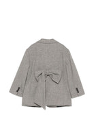 Giacca per bambina Douuod Kids grigia con revers classici DZ2A44 E0246 808OR DOUUOD KIDS 