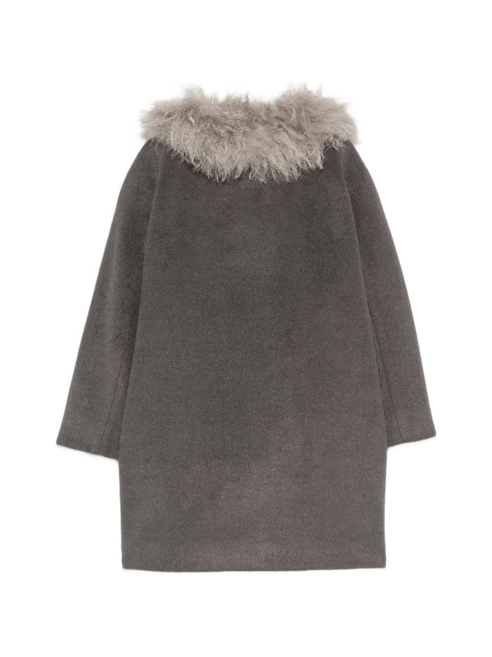 Cappotto per bambina Douuod Kids grigio con colletto con pelliccia DZ2A50 E0264 911 DOUUOD KIDS 