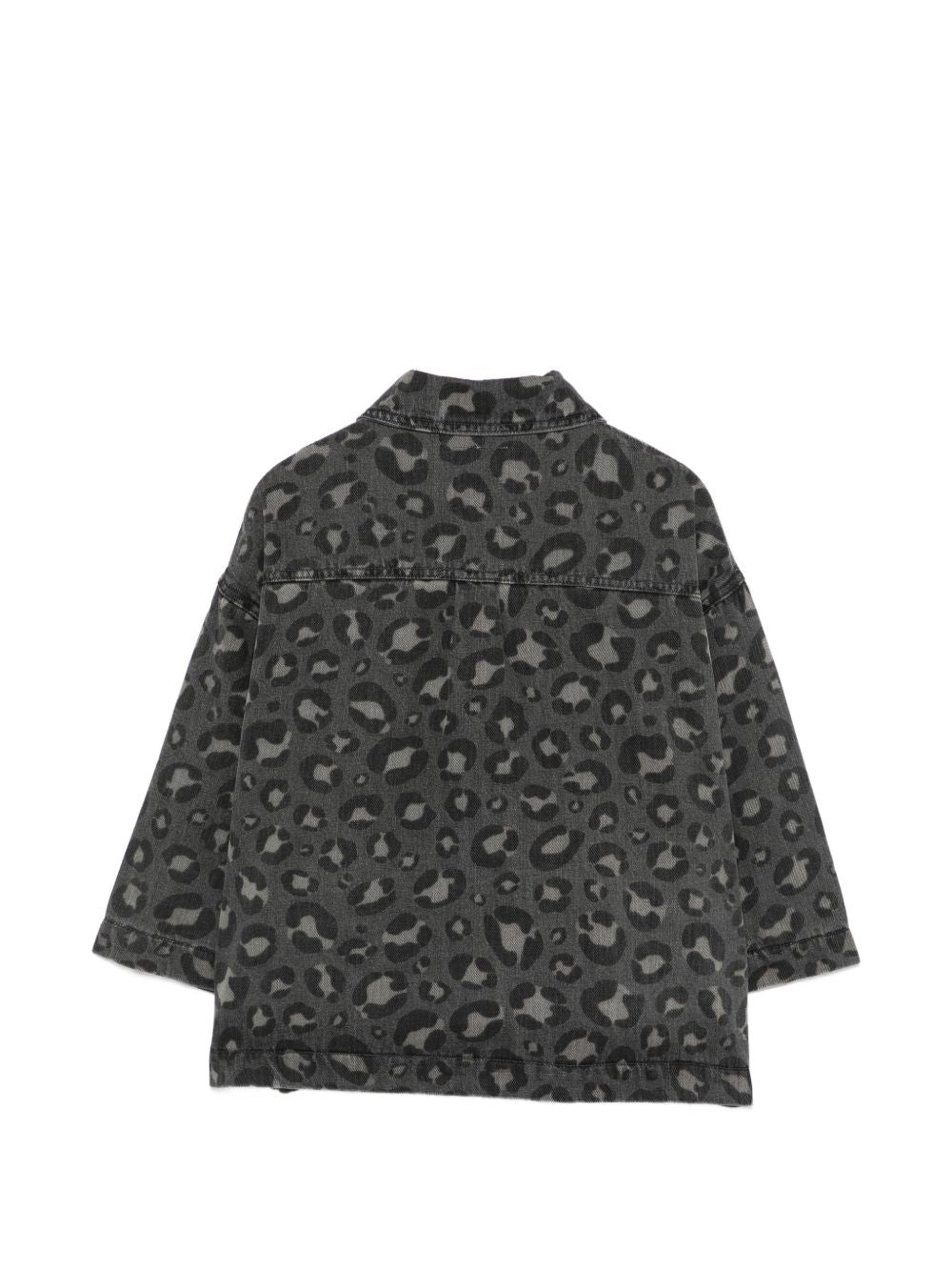 Giacca per bambini Douuod Kids grigio con stampa leopardata DZ2P57 Z4163 924BG DOUUOD KIDS 