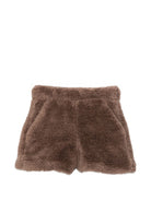 Shorts per bambina Douuod Kids marrone con texture teddy DZ6A09 Z3949 347 DOUUOD KIDS 