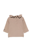 T-shirt per neonata Douuod Kids marrone con stampa DZ8020 Z4097 343 DOUUOD KIDS 