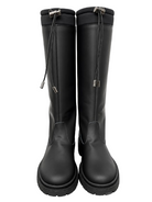 Stivali per bambina Douuod Kids neri in pelle STIV592 NERO DOUUOD KIDS 