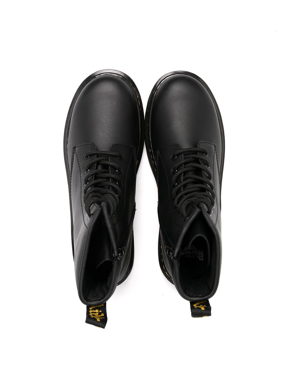 Stivaletti Fiori per bambini Dr. Martens Kids neri con cuciture a contrasto 15382001 BLACK Dr martens kids 