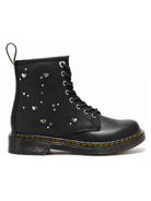 Stivali stringati 1460 HS per bambina Dr. Martens Kids neri con decorazioni applicate 43607001 BLACK Dr martens kids 