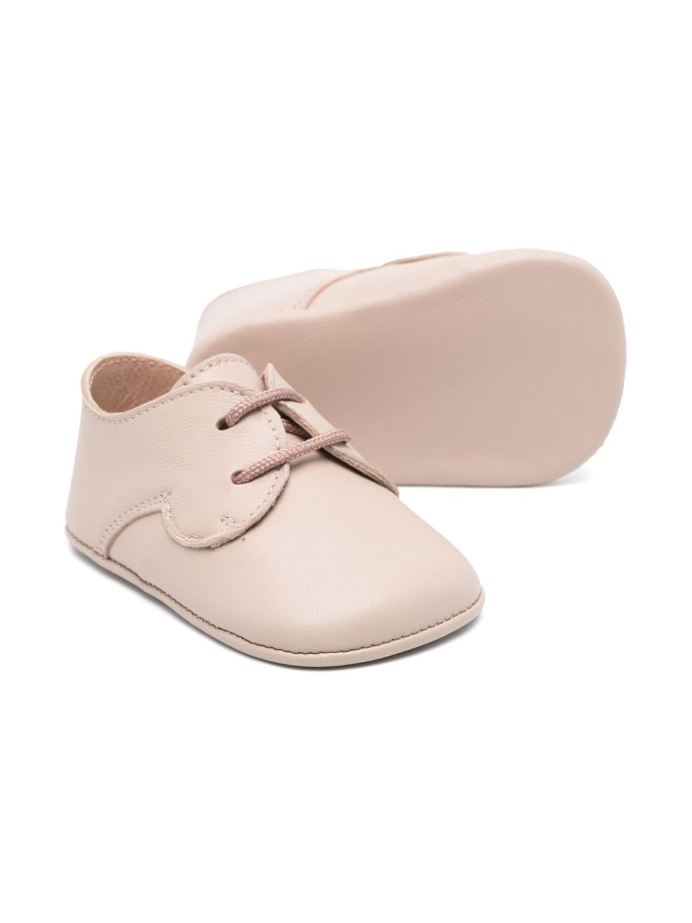 Scarpine primi passi per neonato Eli1957 beige con suola in pelle 10016AL NUDE Eli Kids 