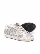 Sneakers per bambina Golden Goose Kids argento con motivo glitter F00101F000416 70136 GOLDEN GOOSE KIDS 