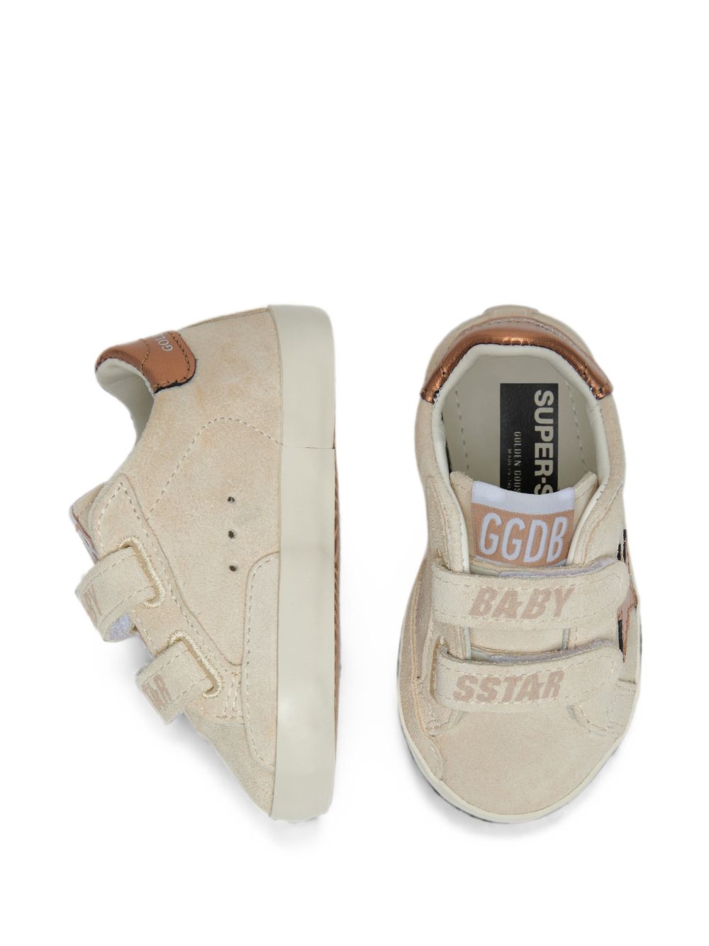 Sneakers per neonato Golden Goose Kids beige con applicazione laterale a stella laminata F00166F008633 15400 GOLDEN GOOSE KIDS 