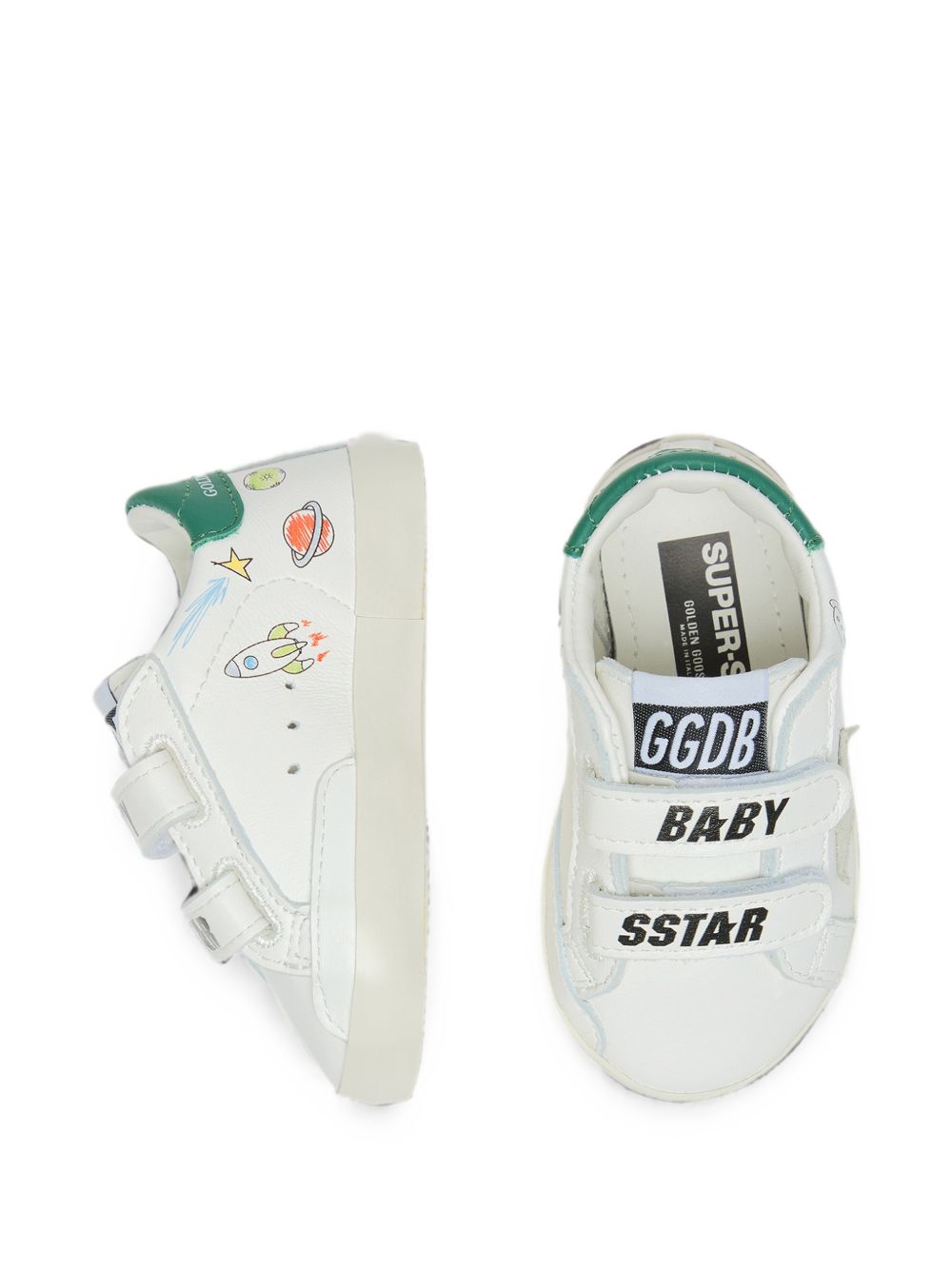 Sneakers per neonato Golden Goose Kids bianche con applicazione laterale a stella F00166F008654 10802 GOLDEN GOOSE KIDS 