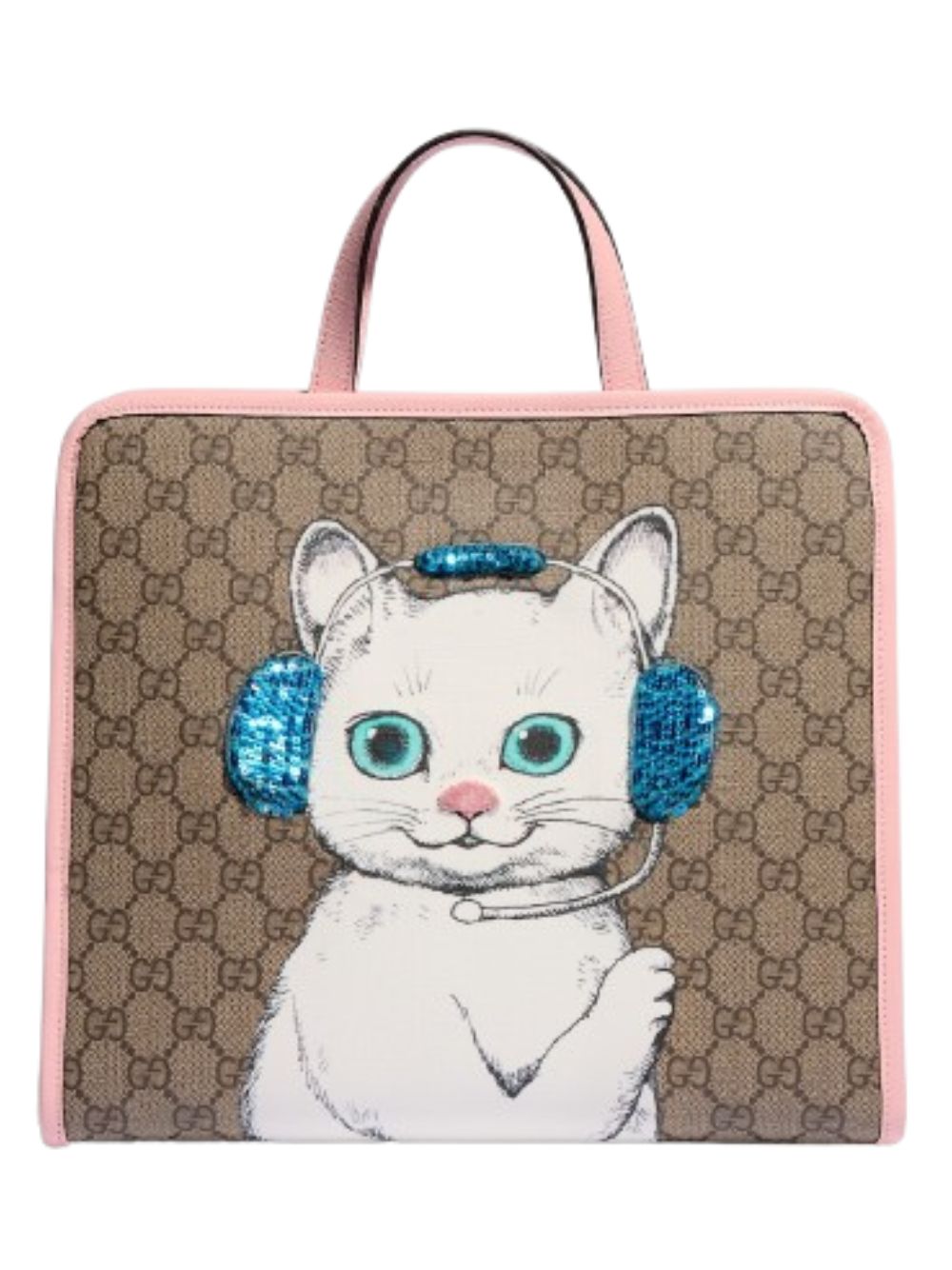 Borsa shopping per bambina Gucci Kids multicolore con stampa grafica Yuko Higuchi 605614FAGA6 8561 GUCCI KIDS 