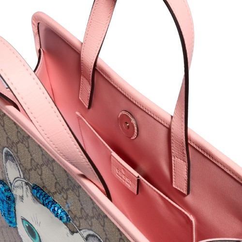 Borsa shopping per bambina Gucci Kids multicolore con stampa grafica Yuko Higuchi 605614FAGA6 8561 GUCCI KIDS 
