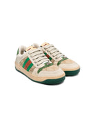 Sneakers Screener GG Supreme per bambino Gucci Kids beige con effetto vissuto 626620G1760 9666 GUCCI KIDS 