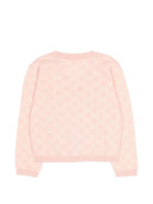 Cardigan per neonata Gucci Kids rosa con motivo GG jacquard 834348XKEZP 5012 GUCCI KIDS 