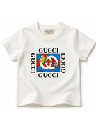 T-shirt per neonati Gucci Kids bianca con stampa grafica personaggi MR.MEN LITTLE MISS 834576XJHUR 9214 GUCCI KIDS 