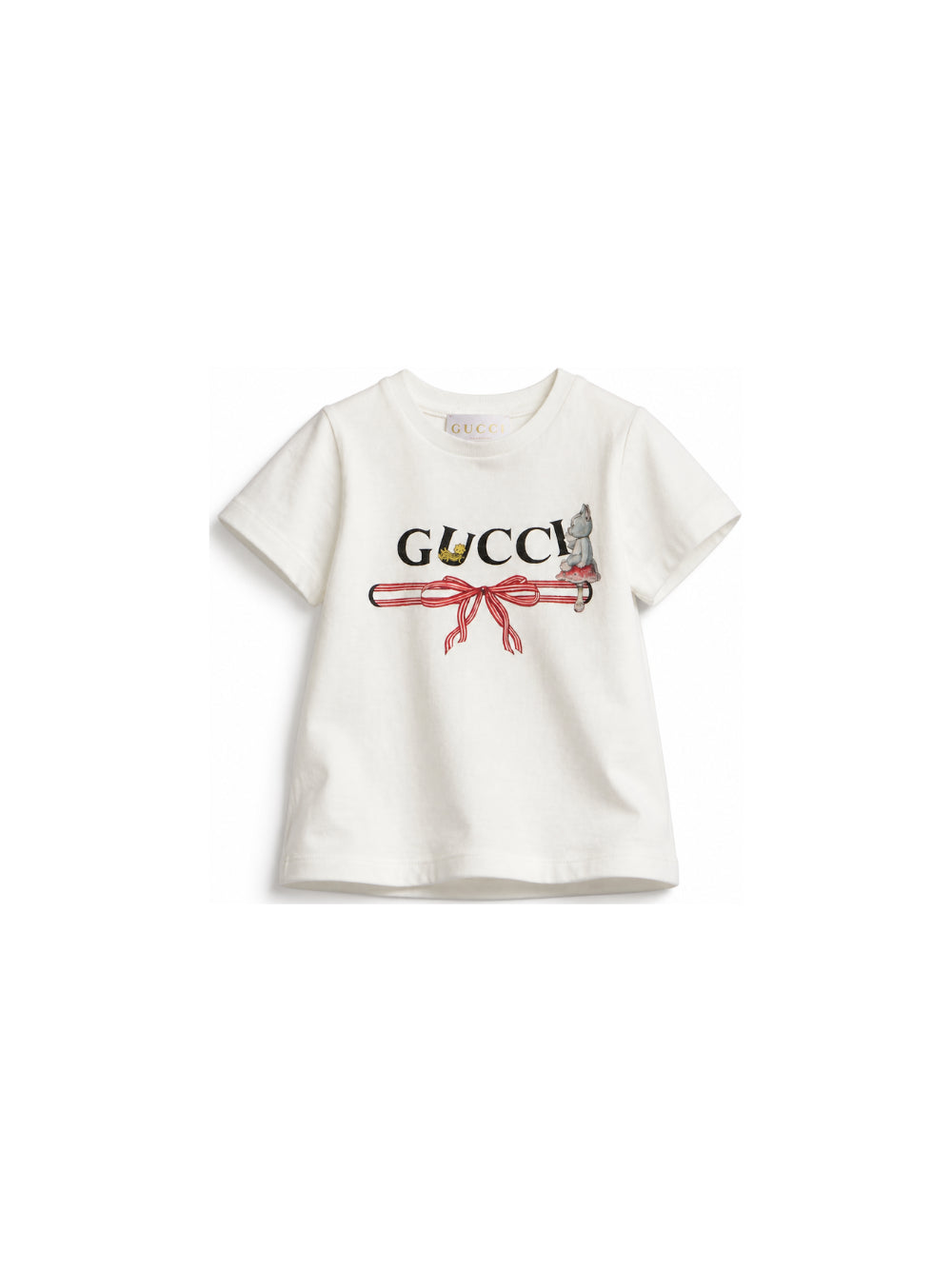 T-shirt per neonata Gucci Kids bianca con logo sul davanti 834639XJHY8 9214 GUCCI KIDS 