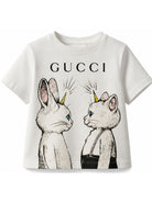 T-shirt per bambini Gucci Kids bianca con stampa grafica sul davanti 835229XJHXT 9214 GUCCI KIDS 