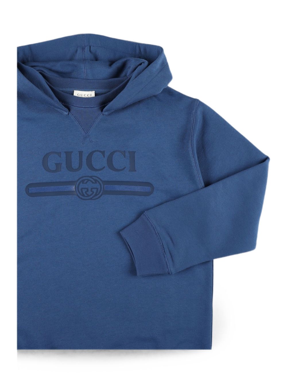 Felpa per bambini Gucci KIds blu con stampa logo sul davanti 855554XJHXM 4393 GUCCI KIDS 